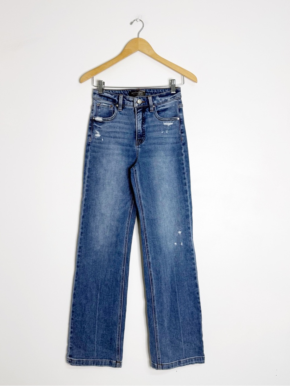 Wild Oak Boutique x Risen Jeans Size 3/26 High Rise Wide Leg Distressed Denim